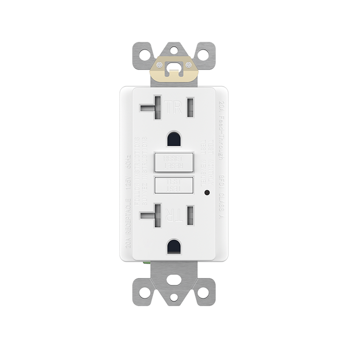 Enerlites GFTRG20 20A GFCI Tamper-Resistant Outlet, Self Testing, Self Grounding with LED Indicator Light