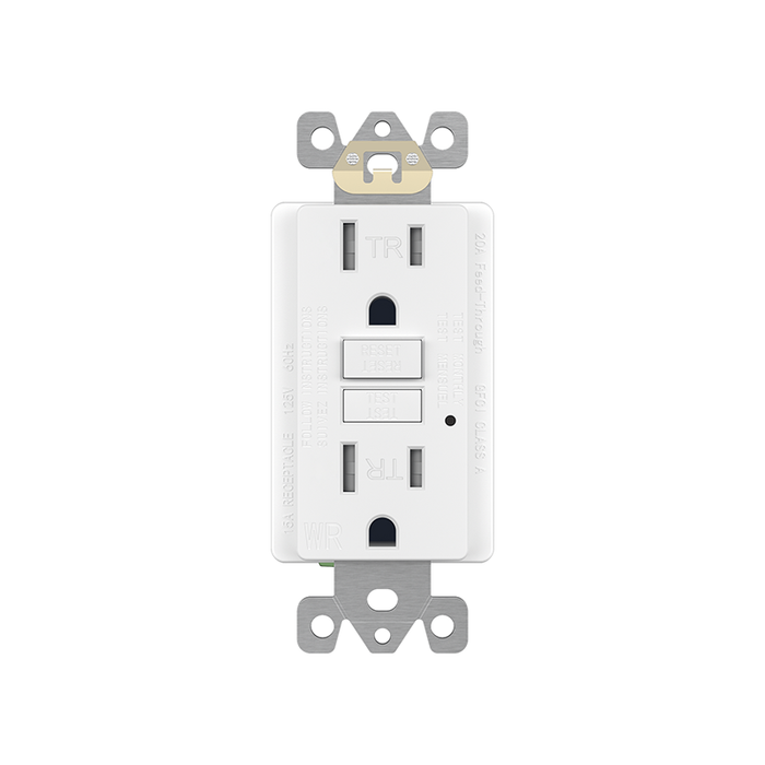 Enerlites GFTWRG15 15A GFCI Tamper Weather-Resistant Outlet, Self Testing, Self Grounding with LED Indicator Light