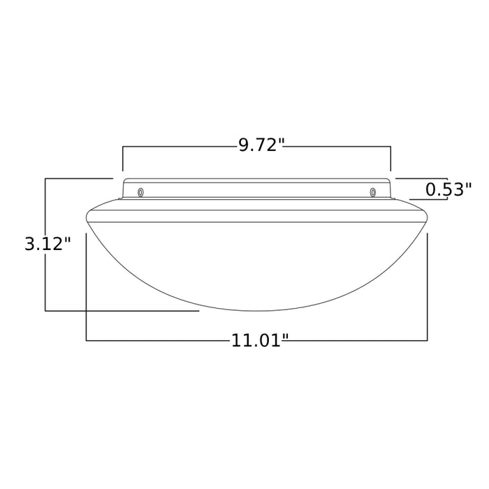 Halo FM11 11" Low Profile Round LED Flush Mount, CCT Selectable