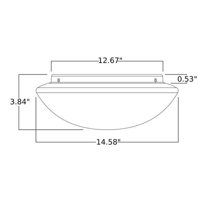 Halo FM15 15" Low Profile Round LED Flush Mount, CCT Selectable