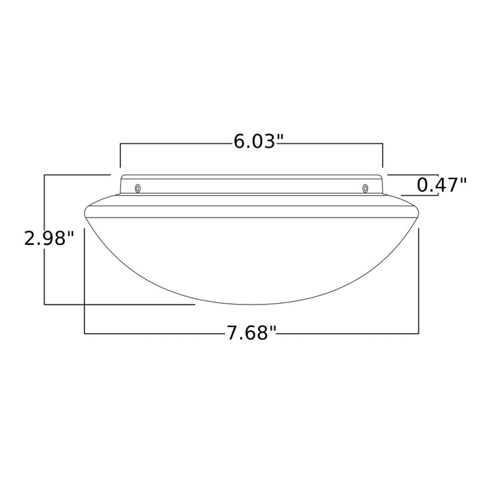 Halo FM8 8" Low Profile Round LED Flush Mount, CCT Selectable