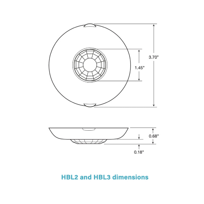 Wattstopper HBL3 High Bay Occupancy Sensor Lens, Mid Bay Lens, 40' Diameter Coverage