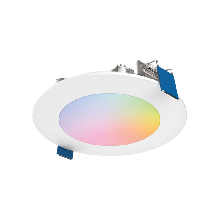 Halo HLB4069WZ 4" Smart Wi-Fi Slim Canless RGBW LED Downlight Connected by WiZ Pro