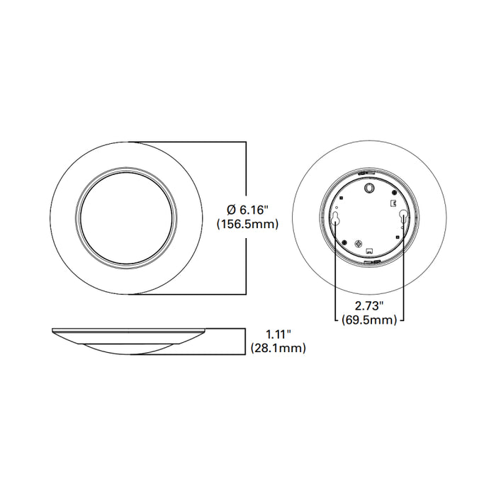 Halo HLCE4 4" Surface Mount LED Disk Light, 4000K, California