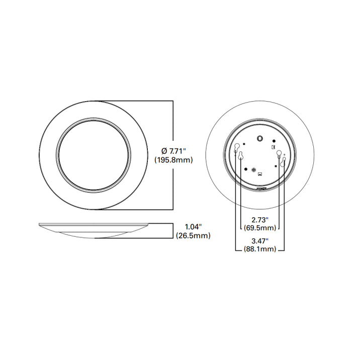 Halo HLCE 6" Surface Mount LED Disk Light, 4000K, California, Bulk Packs