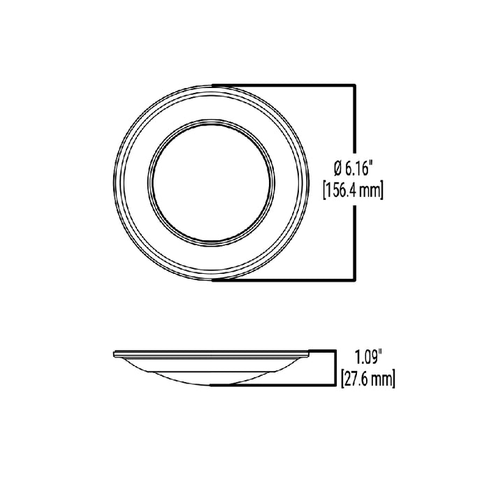 Halo HLS4 4" Surface Mount LED Disk Light, Ca T20