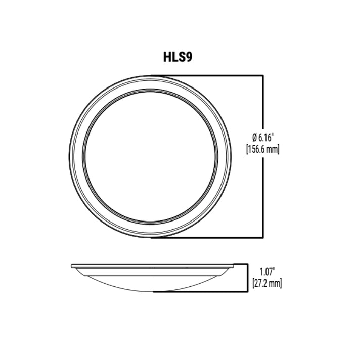 Halo HLSMS9 9" Round LED Surface Mount LED Disk Light with Motion Sensor, 5CCT Selectable, California Version