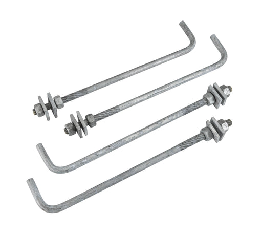 Keystone KT-ABOLT-4SQ-K1 20" Anchor Bolts and Custom Anchor Bolt Template, Set of 4, For 30ft Poles