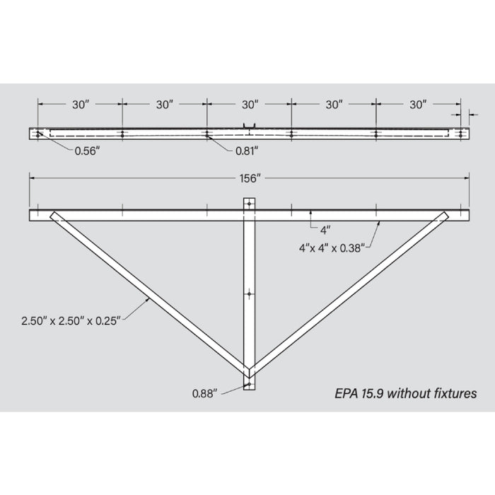 Keystone KT-CAB-6A-UNV Cross Arm Bracket for SLFLED, 6 Fixture Max