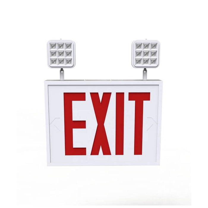 Keystone KT-EC-STNY1-WH3RW-SU LED Exit Combo with Battery Backup, Single or Double Face, Surface Mount, NYC Compliant