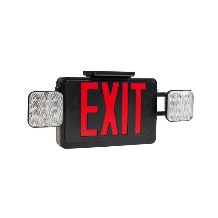 Keystone KT-EC-TP1-SD-RC LED Exit Combo with Battery Backup, Single or Double Face, Surface Mount, Remote Capable