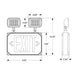 Keystone KT-EC-TP3-WH3RW-SD LED Exit Combo with Battery Backup, Single or Double Face, Surface Mount