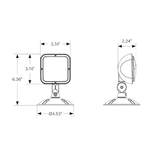 Keystone KT-EM-RS2-SVWL-SL Single Head LED Emergency Light, Surface Mount, 3.6V