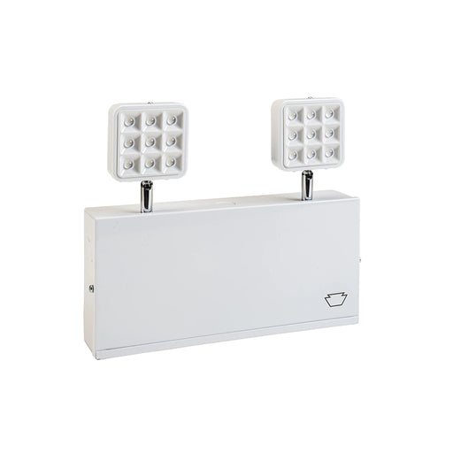 Keystone KT-EM-STNC1-WHWL-SU-HO Dual Head LED Emergency Light with Battery Backup, Surface Mount, 120-277V, 800 Lumens, NYC & Chicago Compliant