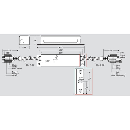 Keystone KT-EMRG 5W Constant Wattage LED Emergency Backup Driver, Dual Flex Conduit