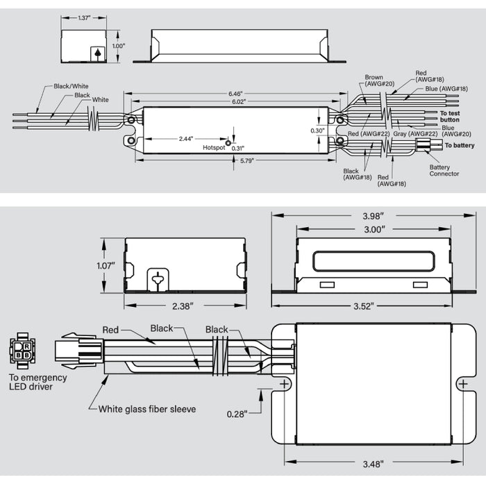 Keystone KT-EMRG 5W Constant Power LED Emergency Back-Up Driver