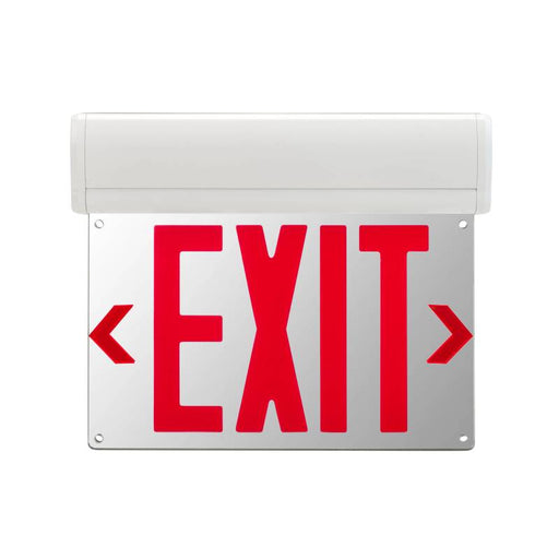Keystone KT-EX-EL1-WH LED Exit Sign with Battery Backup, Single or Double Face - Red Letters