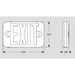 Keystone KT-EX-TP1 LED Exit Sign with Backup Battery, Double Face