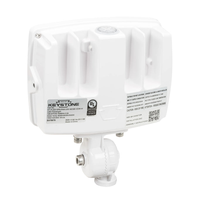 Keystone KT-FLED60PS-R4A 40W/50W/60W LED Flood Light, 3CCT Selectable, Up 9000 Lumens, knuckle+yoke mounts, 120-277V
