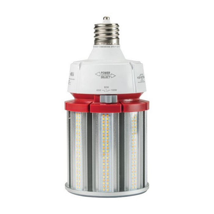 Keystone KT-LED100PSHID 63W/80W/100W LED HID Replacement Lamp, EX39 Base, 3CCT Selectable, 120-277V