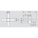 Keystone KT-PMTT-4SQ-Q90 Pole Mount Quad Tenon, Top Mount Horizontal 90 Deg for 4" Square Pole