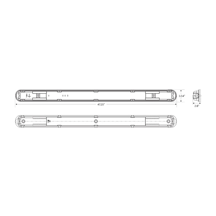 Keystone KT-VTLED44PS-4A-8CSA-VDIM 4-ft LED Vapor Tight, Power & CCT Selectable, Dimming, 120-277V