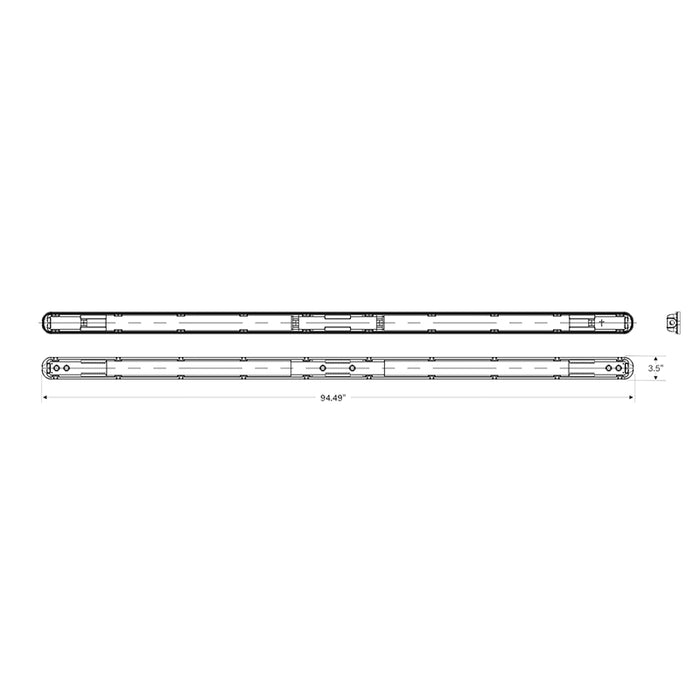 Keystone KT-VTLED90PS-8A-8CSA-VDIM 8-ft LED Vapor Tight, Power & CCT Selectable, Dimming, 120-277V