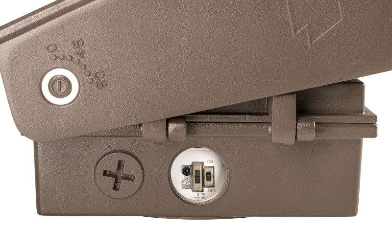 Keystone KT-WPLED35PS-S3-8CSB-VDIM 15W/25W/35W LED Adjustable Wall Pack, 3CCT & Wattage Selectable, 120-277V