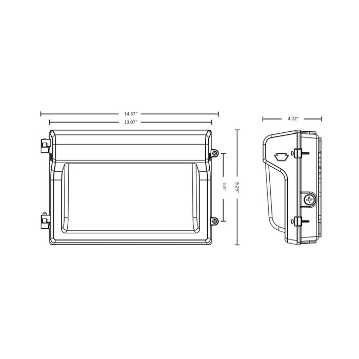 Keystone KT-WPLED55PS-M4 35W/45W/55W Slim LED Wall Pack, CCT Selectable, TAA Compliant