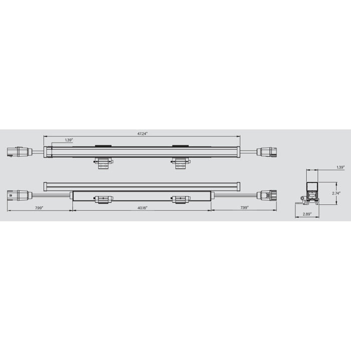 Keystone KT-WWLED24 4-ft 24W LED Wall Washer, RGBW