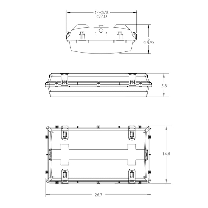 Lithonia FHE 24" LED Vapor Tight Light, 12000 lm, Medium Distribution, 5000K