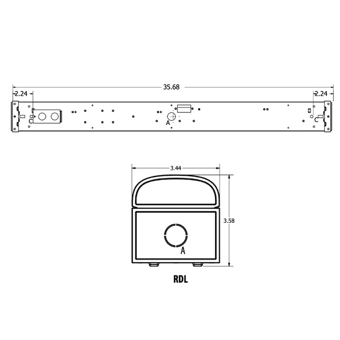 Lithonia CLX 36" 27W LED Linear Strip Light, Round Diffuse