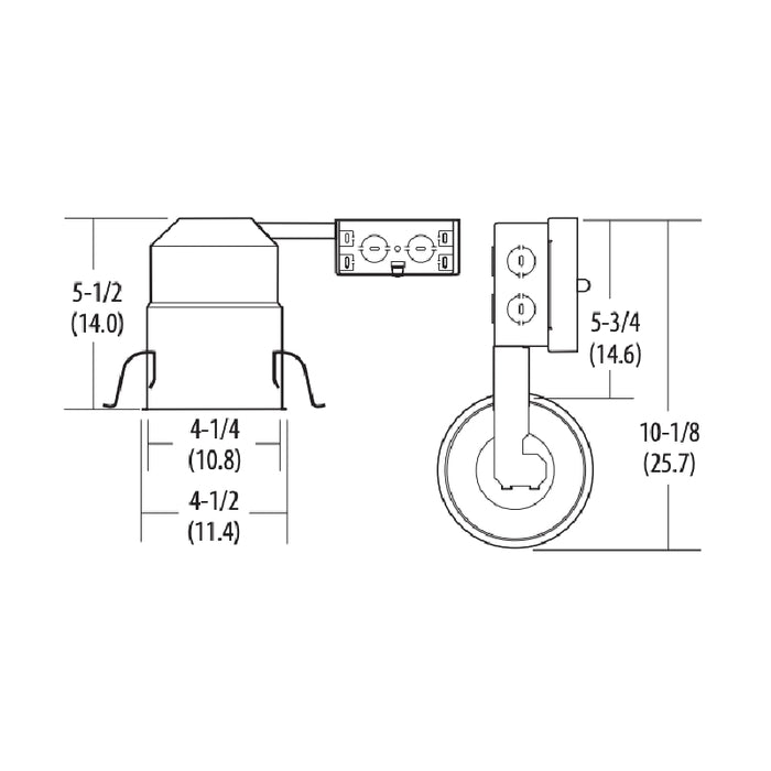 Lithonia L3RLED T24 4" LED IC/Non-IC Remodel Housing