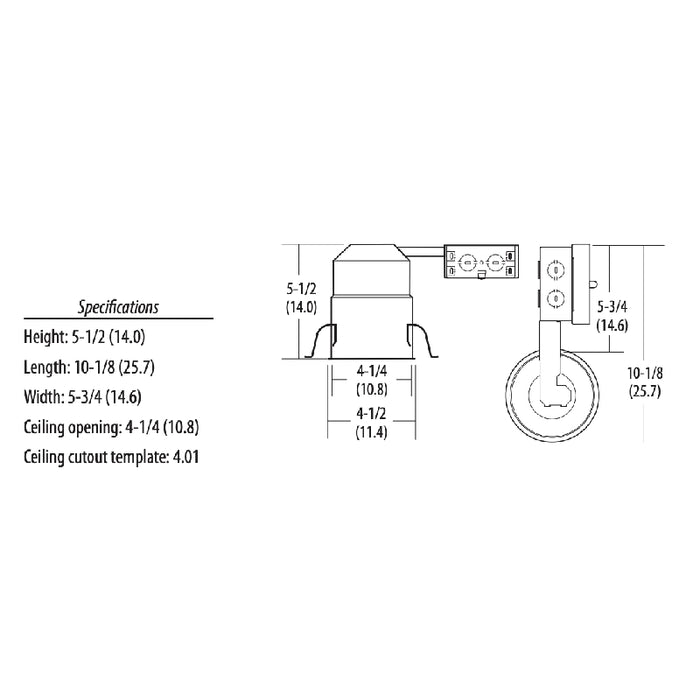Lithonia L3R 4" Incandescent Remodel Housing