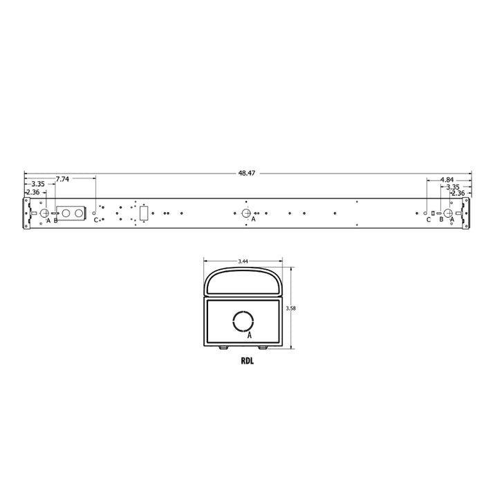 Lithonia CLX 48" 19W LED Linear Strip Light, Round Diffuse