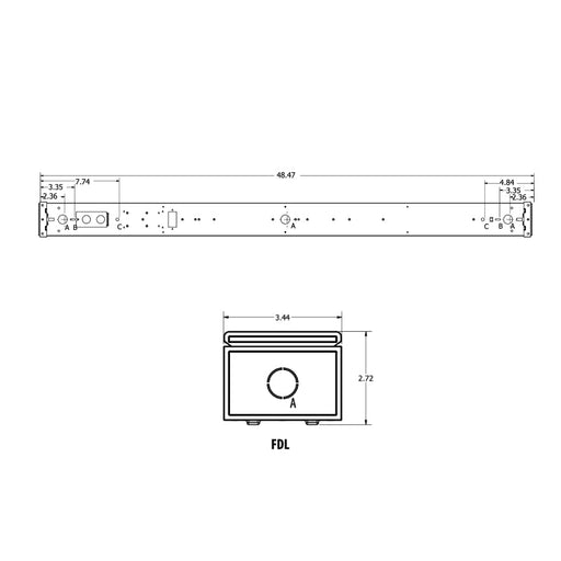 Lithonia CLX 48" 26W LED Linear Strip Light, Flat Diffuse, 4000lm, 4000K, 120-277V