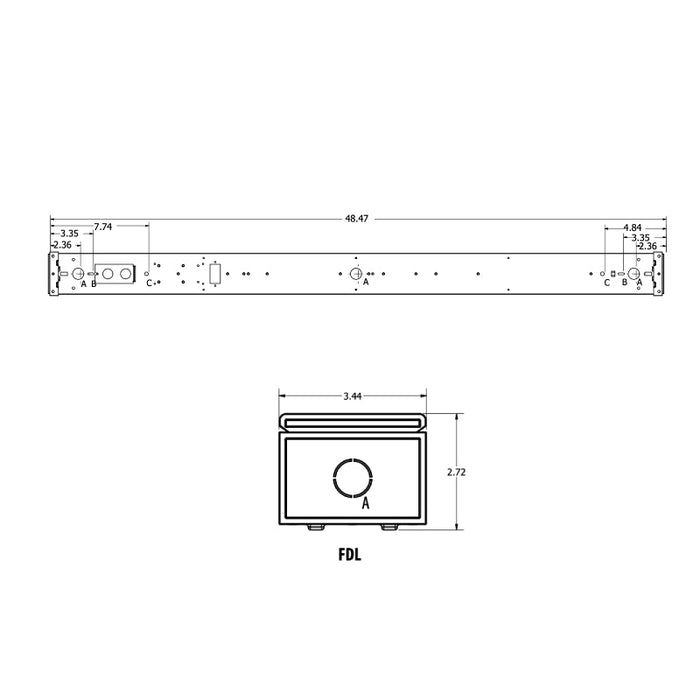 Lithonia CLX 48" 26W LED Linear Strip Light, Flat Diffuse, 4000lm, 4000K, 120-277V