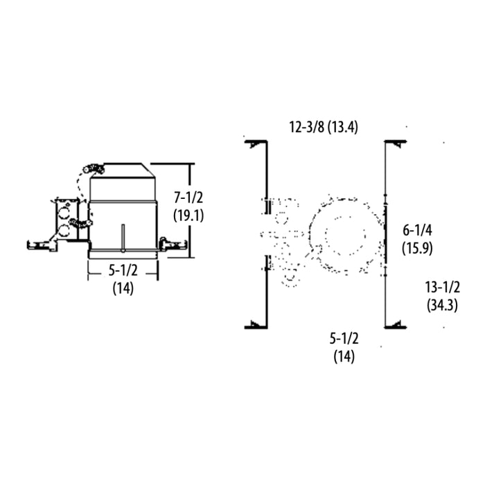 Lithonia L5 5" Incandescent New Construction Housing