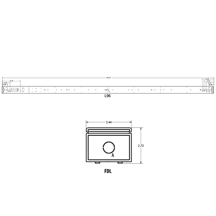 Lithonia CLX 96" 37W LED Linear Strip Light, Flat Diffuse