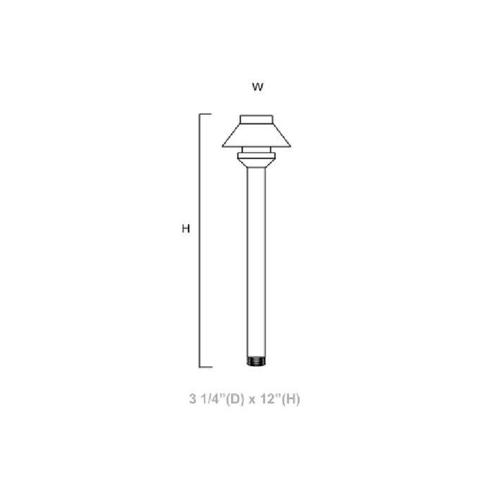 Westgate LA-112 12" Tall LED Path Light