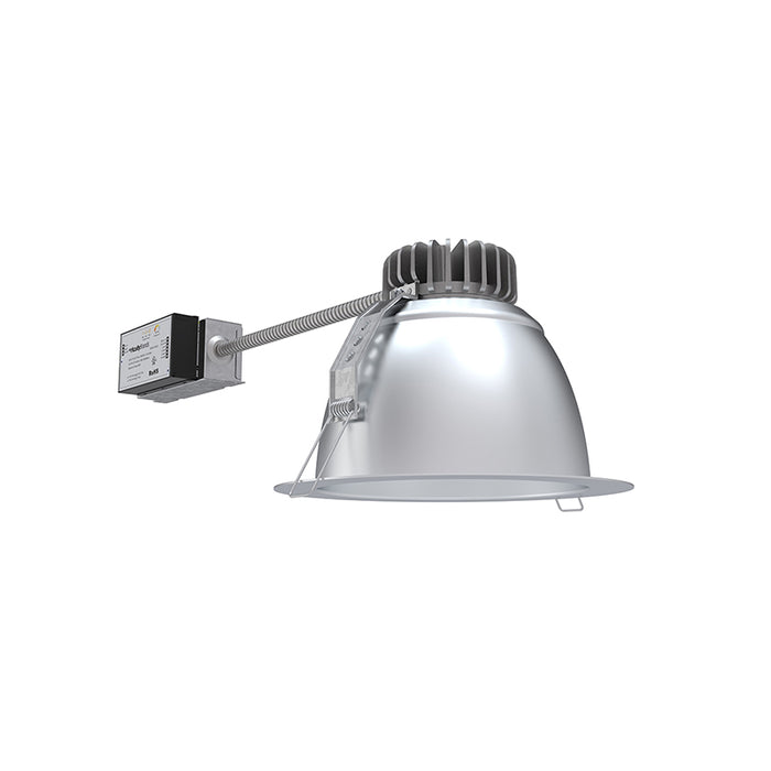 Lithonia LBR8 ALO3 SWW1 8" Round Retrofit Remodel Downlight with Quick Disconnect Plugs, 2000/2500/3000 Lumen & 4CCT Selectable