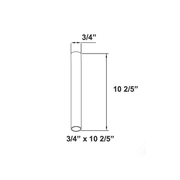 Westgate LCF-ROD 12" Suspension Rod For Ceiling Fixture Swivel Canopy