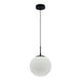 Westgate LCFG 12" Architectural Globe Pendant, 120V - Black/Frosted