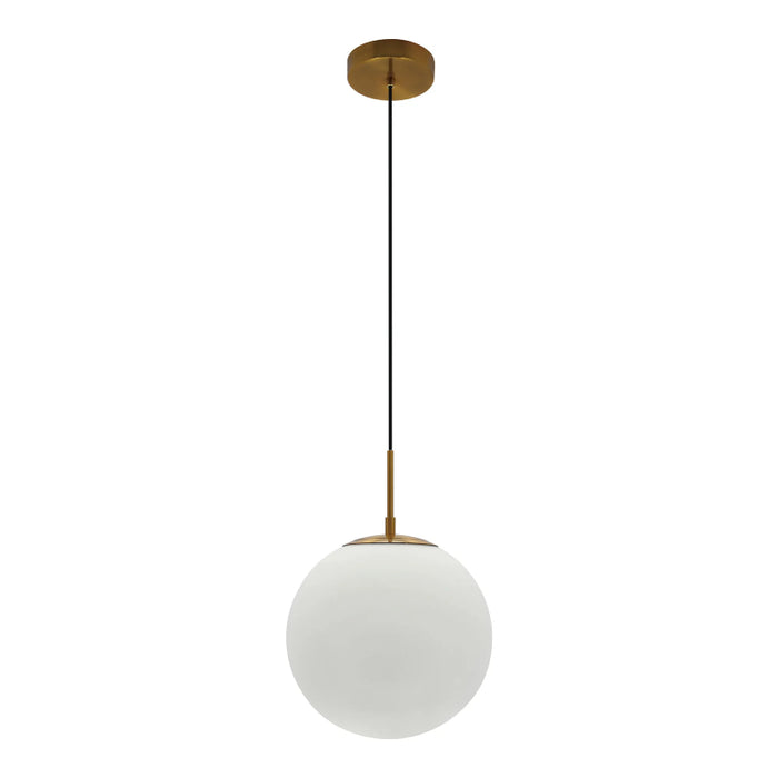 Westgate LCFG 12" Architectural Globe Pendant, 120V - Gold/Frosted