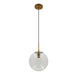 Westgate LCFG 12" Architectural Globe Pendant, 120V - Gold/Seeded