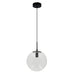 Westgate LCFG 12" Architectural Globe Pendant, 120V - Black/Seeded