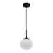Westgate LCFG 8" Architectural Globe Pendant, 120V - Black/Frosted