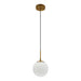 Westgate LCFG 8" Architectural Globe Pendant, 120V - Gold/Frosted