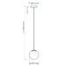 Westgate LCFG 8" Architectural Globe Pendant, 120V