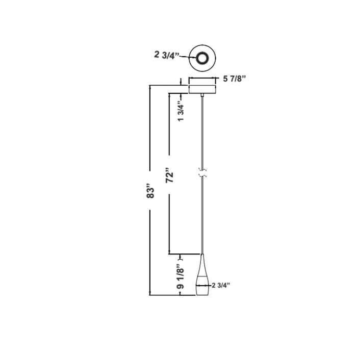 Westgate LCFW 6" LED Pendant, CCT